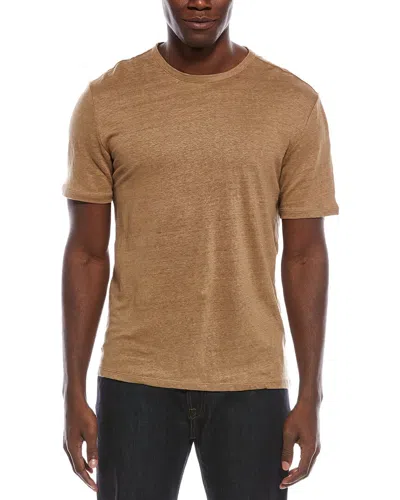 Vince Linen T-shirt In Brown