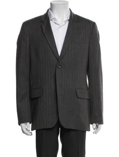 Pre-owned Vince Linen Utility Jacket In Gray