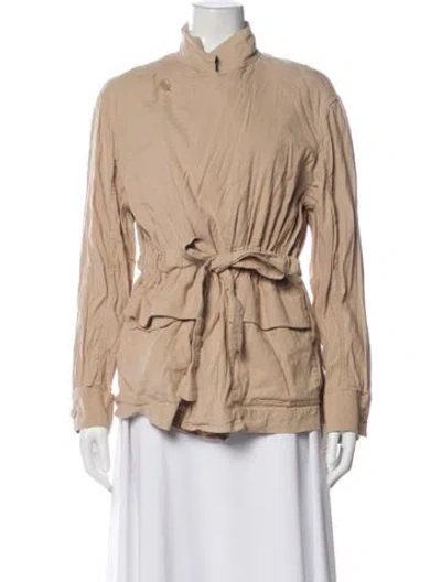 Pre-owned Vince Linen Utility Jacket In Neutral