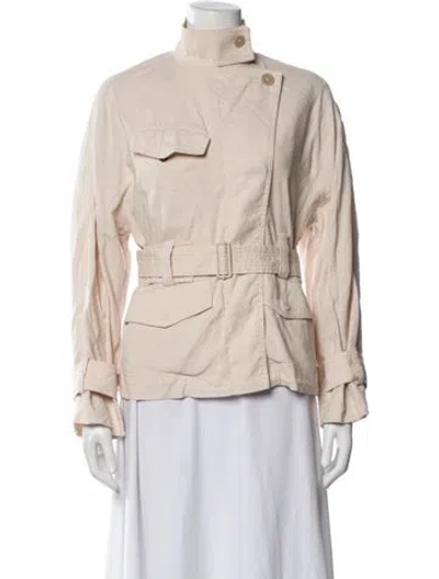 Pre-owned Vince Linen Utility Jacket In Neutral