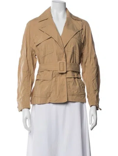 Pre-owned Vince Linen Utility Jacket In Neutrals