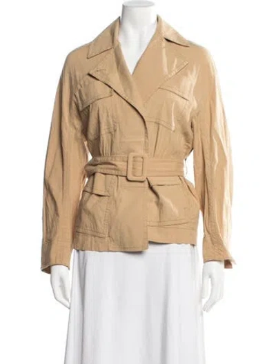 Pre-owned Vince Linen Utility Jacket In Neutrals