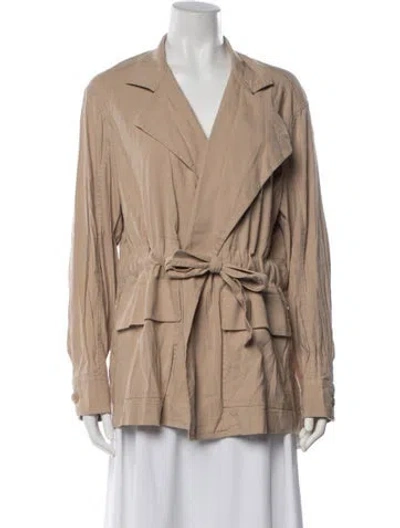 Pre-owned Vince Linen Utility Jacket W/ Tags In Neutrals