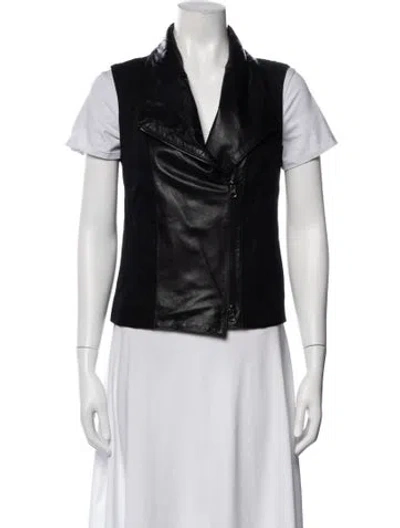 Pre-owned Vince Linen Vest In Black