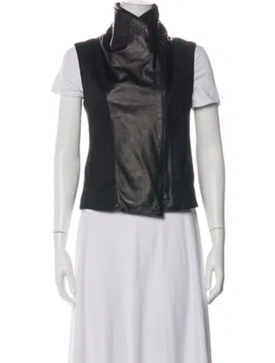 Pre-owned Vince Linen Vest In Black