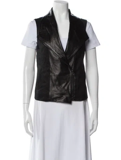 Pre-owned Vince Linen Vest In Black