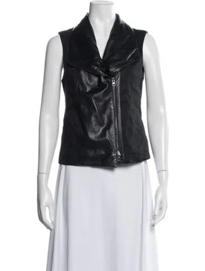 Pre-owned Vince Linen Vest In Black