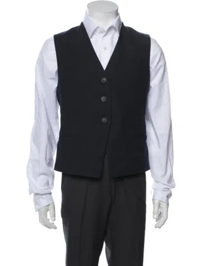 Pre-owned Vince Linen Vest In Blue