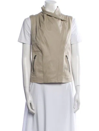 Pre-owned Vince Linen Vest In Neutral