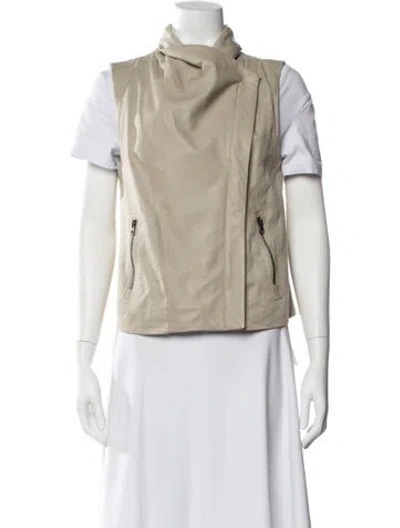 Pre-owned Vince Linen Vest In Neutral