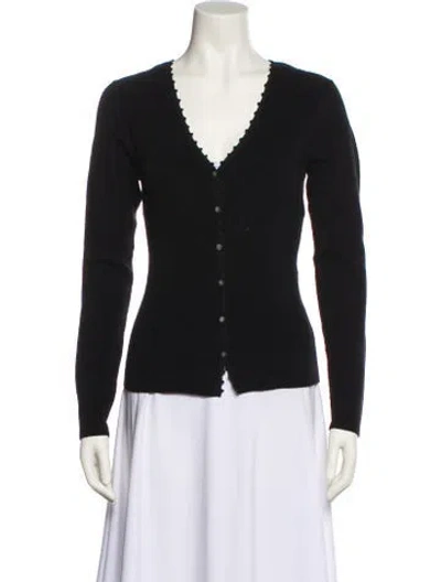 Pre-owned Vince Linen V-neck Sweater W/ Tags In Blue