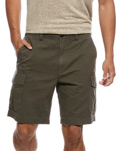 Vince Linen-blend Cargo Short In Green