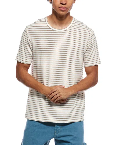 Vince Linen-blend Crewneck T-shirt In White