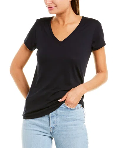 Vince Little Boy V-neck T-shirt In Black