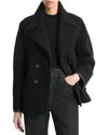 Vince Lofty Belted Double-breasted Jacket In Black