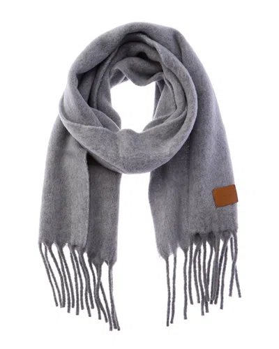 Vince Lofty Solid Leather-trim Wool & Alpaca-blend Scarf In Brown