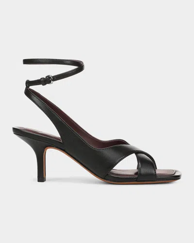 Vince Lola 65mm Leather Sandals In Black