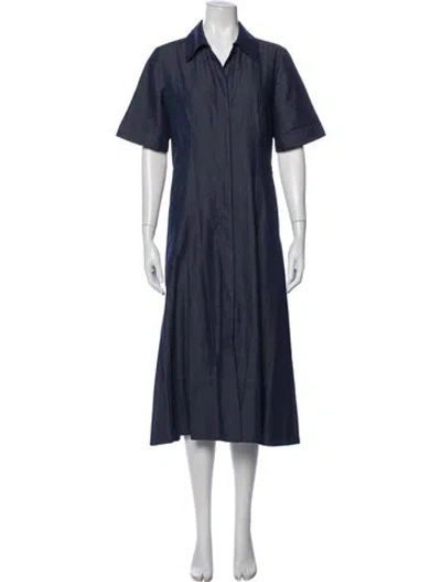 Pre-owned Vince Long Dress In Blue