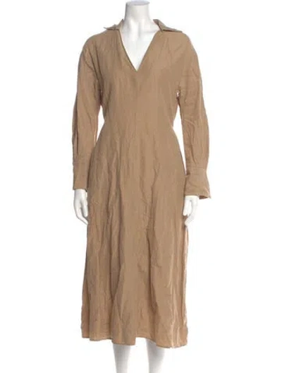 Pre-owned Vince Long Dress In Neutral