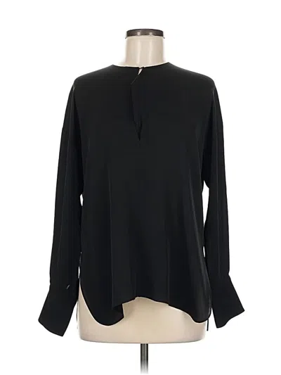 Pre-owned Vince Long Sleeve Blouse In Black