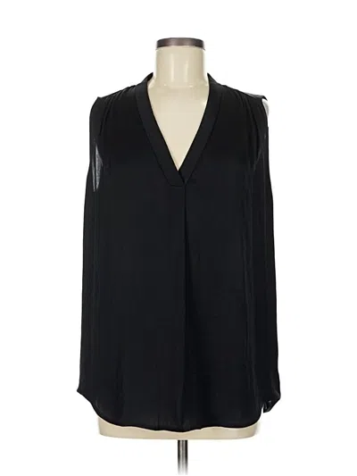 Pre-owned Vince Long Sleeve Blouse In Black