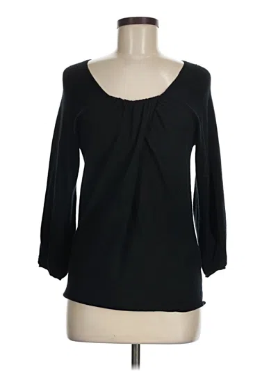 Pre-owned Vince Long Sleeve Blouse In Black