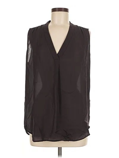 Pre-owned Vince Long Sleeve Blouse In Black