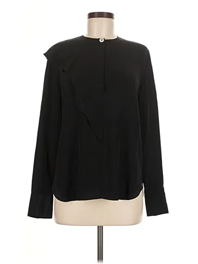 Pre-owned Vince Long Sleeve Blouse In Black