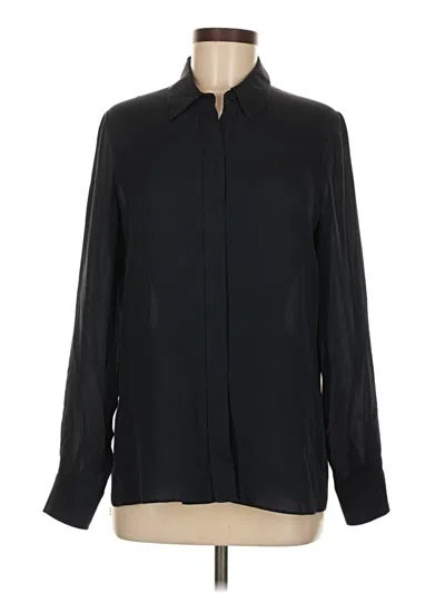 Pre-owned Vince Long Sleeve Blouse In Black