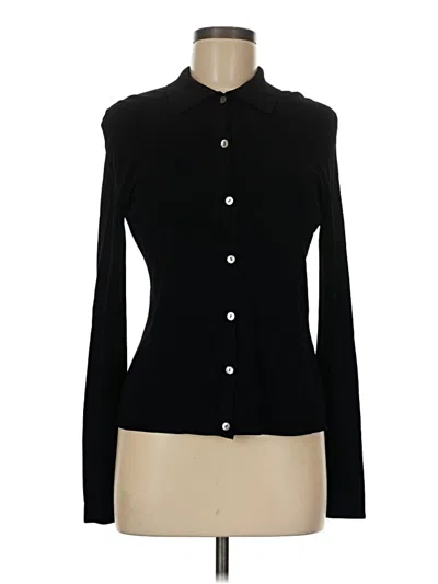 Pre-owned Vince Long Sleeve Blouse In Black