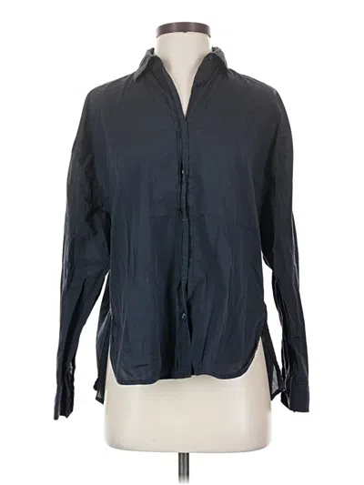 Pre-owned Vince Long Sleeve Blouse In Black