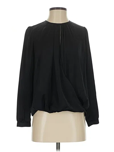 Pre-owned Vince Long Sleeve Blouse In Black