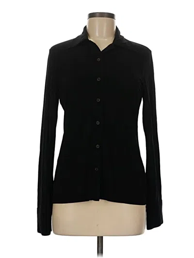 Pre-owned Vince Long Sleeve Blouse In Black