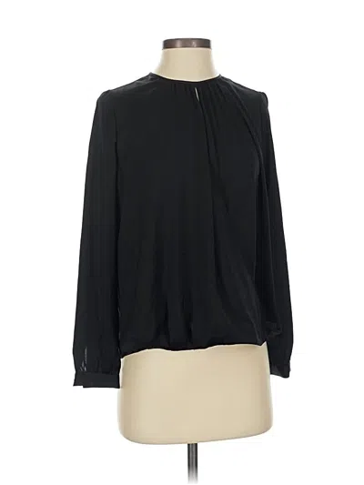 Pre-owned Vince Long Sleeve Blouse In Black