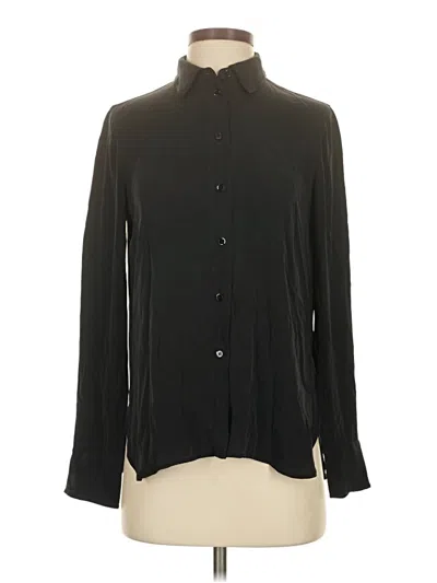 Pre-owned Vince Long Sleeve Blouse In Black