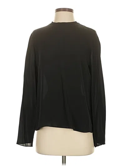 Pre-owned Vince Long Sleeve Blouse In Black