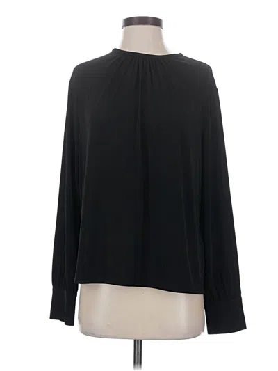 Pre-owned Vince Long Sleeve Blouse In Black