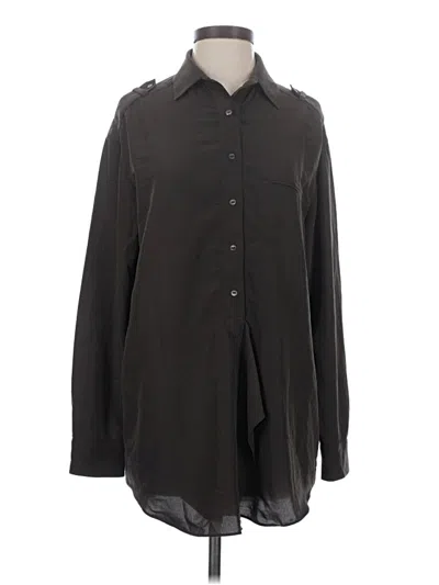 Pre-owned Vince Long Sleeve Blouse In Black