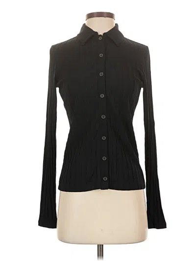 Pre-owned Vince Long Sleeve Blouse In Black