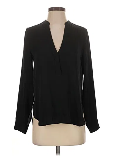 Pre-owned Vince Long Sleeve Blouse In Black