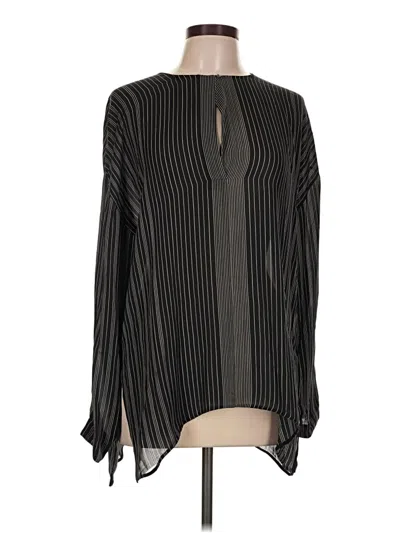 Pre-owned Vince Long Sleeve Blouse In Black