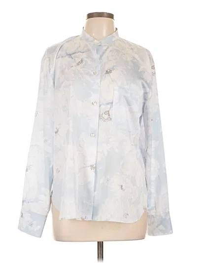 Pre-owned Vince Long Sleeve Blouse In Blue