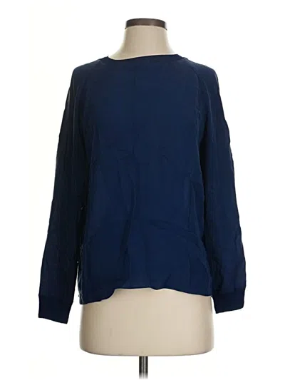 Pre-owned Vince Long Sleeve Blouse In Blue