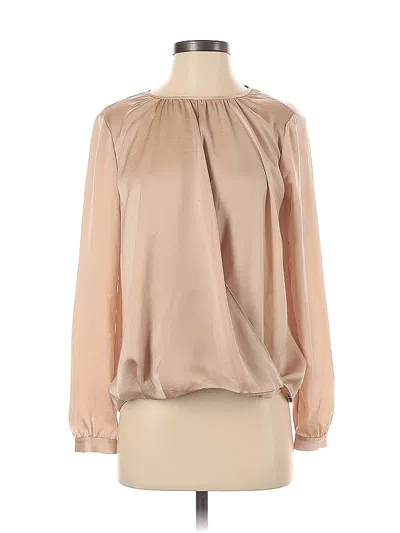 Pre-owned Vince Long Sleeve Blouse In Brown