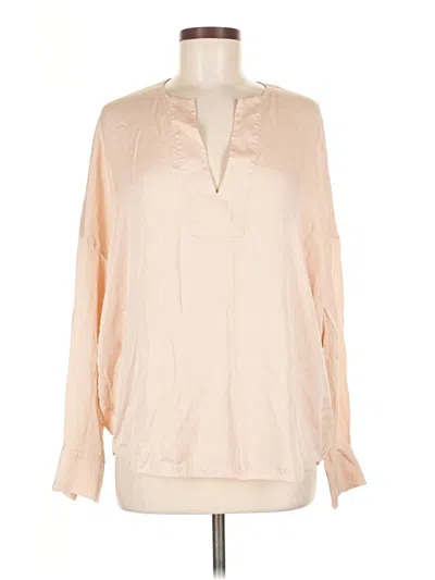 Pre-owned Vince Long Sleeve Blouse In Brown