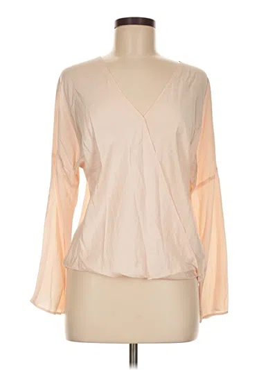 Pre-owned Vince Long Sleeve Blouse In Brown