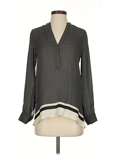 Pre-owned Vince Long Sleeve Blouse In Gray