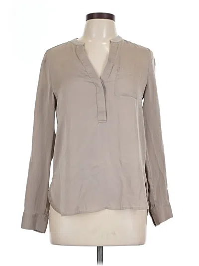 Pre-owned Vince Long Sleeve Blouse In Gray