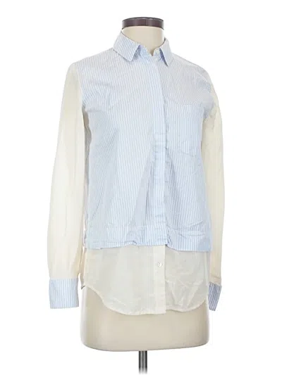 Pre-owned Vince Long Sleeve Blouse In Ivory