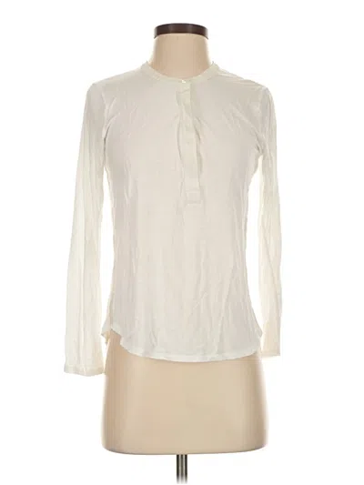 Pre-owned Vince Long Sleeve Blouse In Ivory